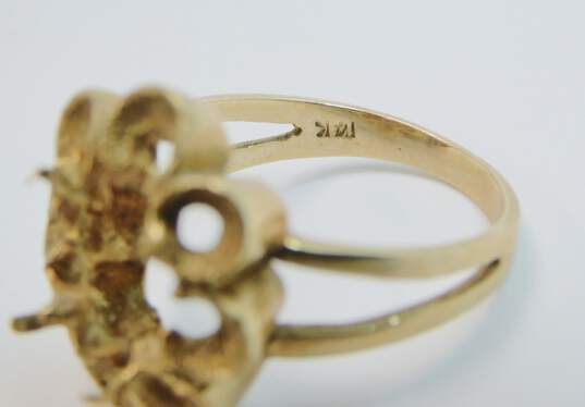 14K Yellow Gold Vintage Ring Setting 5.0g image number 5