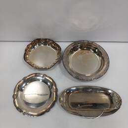4pc Bundle of Vintage Assorted Silver-Plated Serving Dishes alternative image