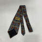 Mens Multicolor Cartoon Print Silk Classic Adjustable Pointed Neck Tie image number 2