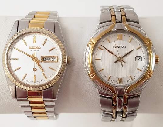 Buy the Seiko SQ Quartz Day Date & Calendar Ladies Watches | GoodwillFinds