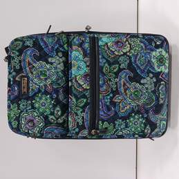 Vera Bradley Blue, Teal, And Purple Flower Pattern Suitcase alternative image
