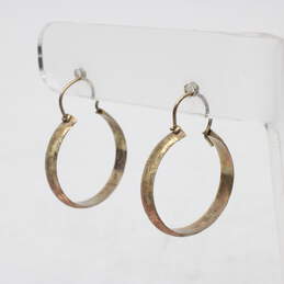 10K Yellow & Rose Gold Hoop Earrings-2.1g