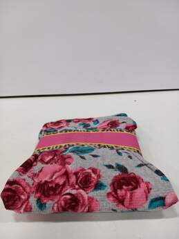 Betsey Johnson Women's Floral Print LS Jogger Pajamas Gray/Pink Size M NWT alternative image