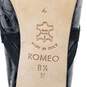 Brighton Romeo Black Patent Leather Croc Embossed Mule Heels Shoes Size 8.5 M image number 8
