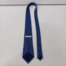 Men's Michael Kors Blue Checked Silk Tie alternative image