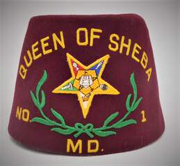 2 Vintage Masonic Shriner Fez Hats Jeweled Zembo and Queen of Sheba alternative image