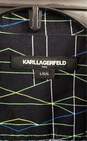 Karl Lagerfeld Men Black Geo Slim Print Button Up Shirt L image number 3