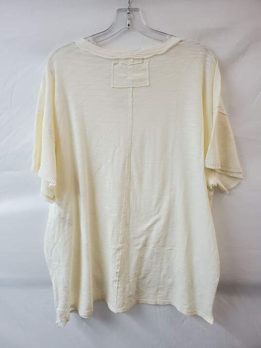 We The Free Nordstrom Ivory White Cotton T-Shirt Size L image number 2