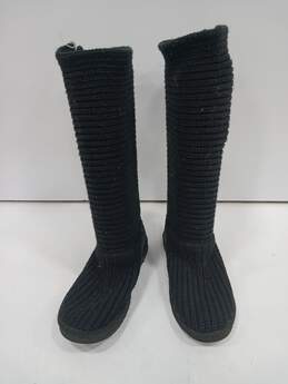 UGG Black Knit Sock Boots