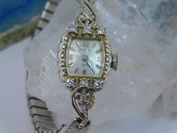 Ladies Vintage Bulova 14K White Gold 0.28 CTTW Diamond Case 23 Jewels Wrist Watch 16.0g