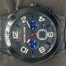 Michael Kors MK8291 Mercer Chrono 10ATM WR Black Stainless Steel Watch