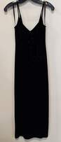 Womens Black Floral Sleeveless V Neck Casual A Line Dress Size Small image number 4