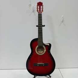 Red & Black Ponu Acoustic Guitar