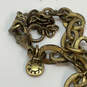 Designer J. Crew Gold-Tone Rhinestone Link Chain Statement Necklace image number 4