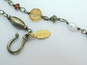 Stella & Dot Goldtone Faceted Iolite Citrine Garnet Pearls & Oval Beaded Station Necklace 13.6g image number 5
