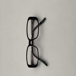 Womens Black Purple Frame Clear Lenses Rectangle Eyeglasses With Case