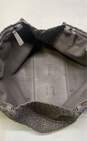 Falor Italia Leather Woven Shoulder Tote Grey image number 4