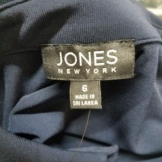 Jones New York stretch knit navy blue dress size 6 image number 4