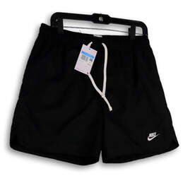 NWT Mens Black Elastic Waist Standard Fit Pull-On Athletic Shorts Size M