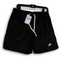 NWT Mens Black Elastic Waist Standard Fit Pull-On Athletic Shorts Size M image number 1