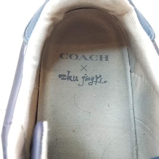 Coach C101 Rexy Leather Sneakers Blue 7.5 image number 8