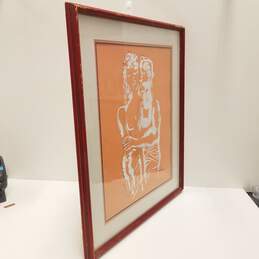 J. Wolins - Nude Couple Embrace - Limited Edition 182/250 Serigraph Vintage Artwork Signed alternative image