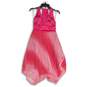 My Michelle Womens Pink Satin V-Neck Sleeveless A-Line Dress Size Medium image number 1