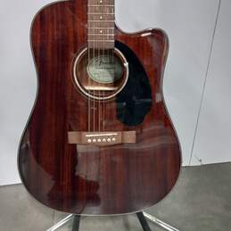 Fender CD-60SCE Dreadnought Mahogany Acoustic -Electric Guitar W/ Hard Case alternative image