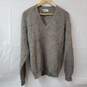 Vintage Harilela's Gray Wool LS V-Neck Pullover Sweater Women's LG image number 1