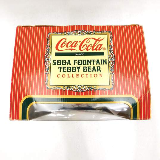 Vintage 1988 Coca-Cola Soda Fountain Plush Teddy Bear Lillian Bearica image number 5