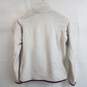 Patagonia snap fleece pullover sweater ivory maroon women's S image number 4