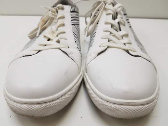 Kenneth Cole Kam Leaf White Leather Casual Shoes Men's Size 11 image number 4