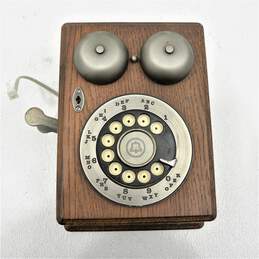 Vintage Western Electric Wooden Wall Phone w/ Rotary Dial - Untested alternative image