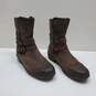 UGG Australia Simmens Leather Boots Shoes Stout Brown Women’s 9 Zipper Mid Calf image number 1