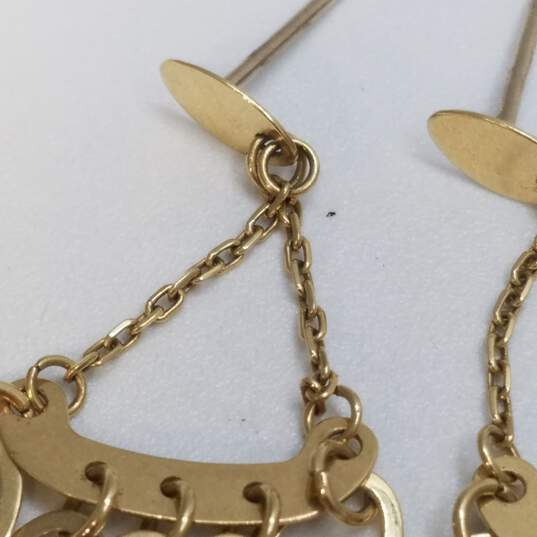 14K Gold Chandelier 2inch Drop Earrings 3.5g image number 4