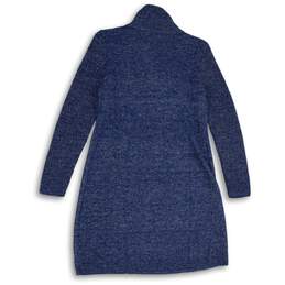 Talbots Womens Blue Knitted Mock Neck Long Sleeve Sweater Dress Size MP alternative image