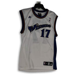 Mens White Washington Wizards 17 Brown NBA Basketball Jersey Size Small