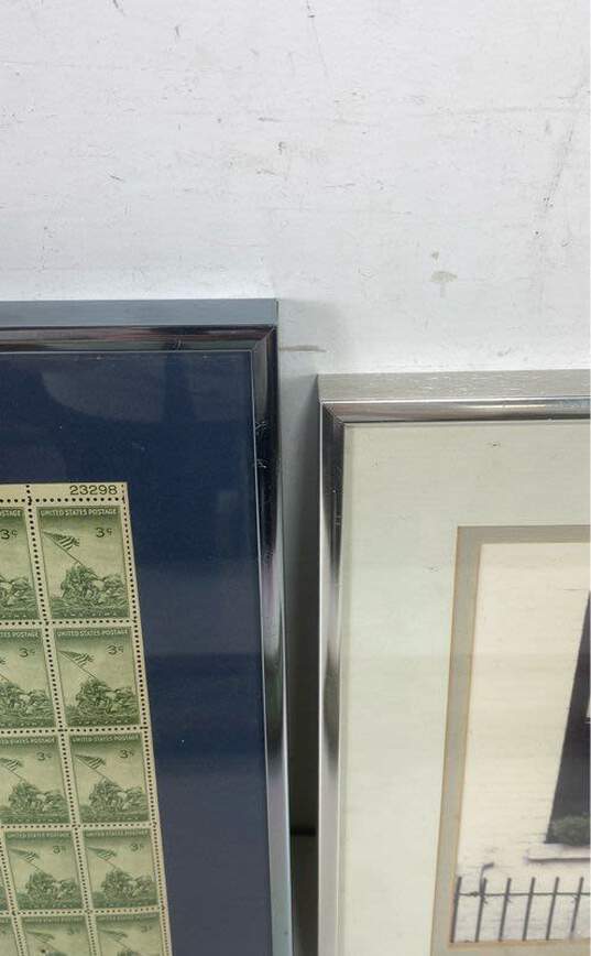 Lot of 3 Vintage Stamps, Landscape and Window Prints Print Signed. image number 5