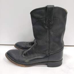 Men's Black Justin Leather Boots Size 10