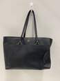 Tory Burch Robinson Black Leather Zip Tote Bag image number 1