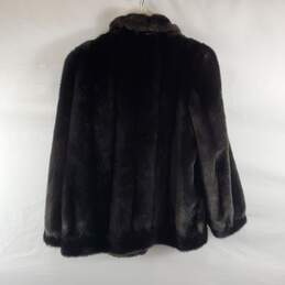 Tissavel Women's Brown Faux Fur Coat SZ L alternative image