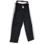 NWT Mens Black Striped Elastic Waist Pull-On Track Pants Size Large image number 1