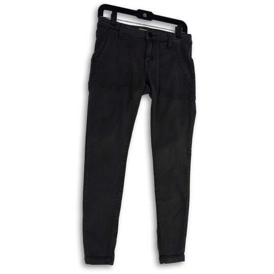 Womens Gray Denim Medium Wash Pockets Stretch Skinny Leg Jeans Size 27 image number 1