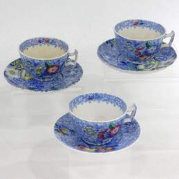 Vintage & Modern Copeland Spode Wild Flowers Pattern Teacups & Saucers