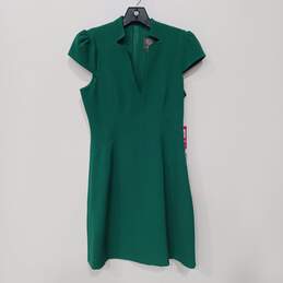 Vince Camuto Women's Emerald Green Cap Sleeve Dress Size 4 NWT