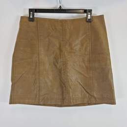 Free People Women Olive Green Mini Skirt sz 12