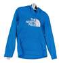 Womens Blue Pockets Long Sleeve Casual Pullover Hoodie Size Medium image number 1