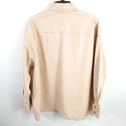 Levi's Women Ivory Faux Leather Shirt XL NWT alternative image