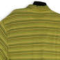 Mens Multicolor Striped Collared Short Sleeve Casual Polo Shirt Size Large image number 4