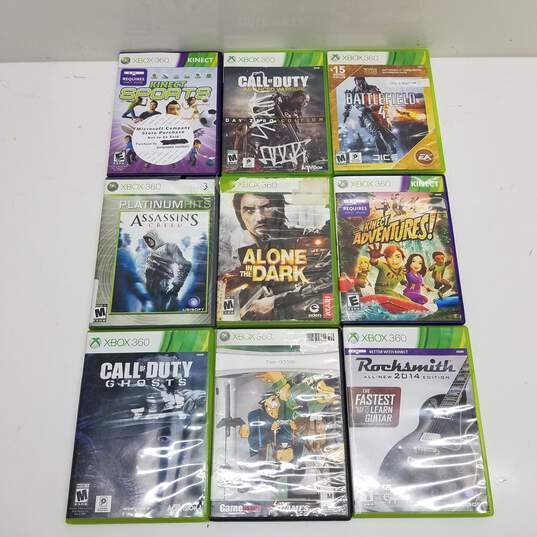 Mixed Lot of 9 Microsoft Xbox 360 Video Games #5 image number 1